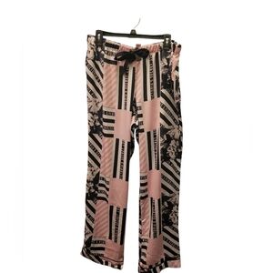 Victoria's Secret Pink and Black Patterned Joggers